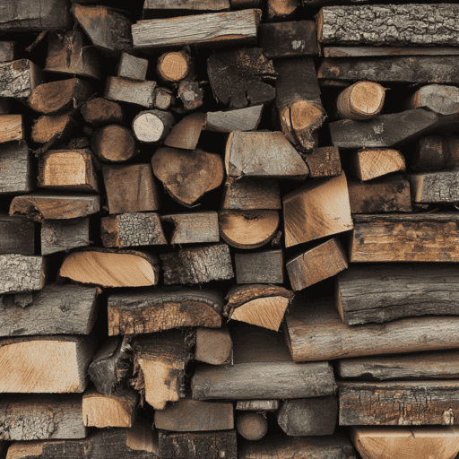 Hout op elkaar gestapeld