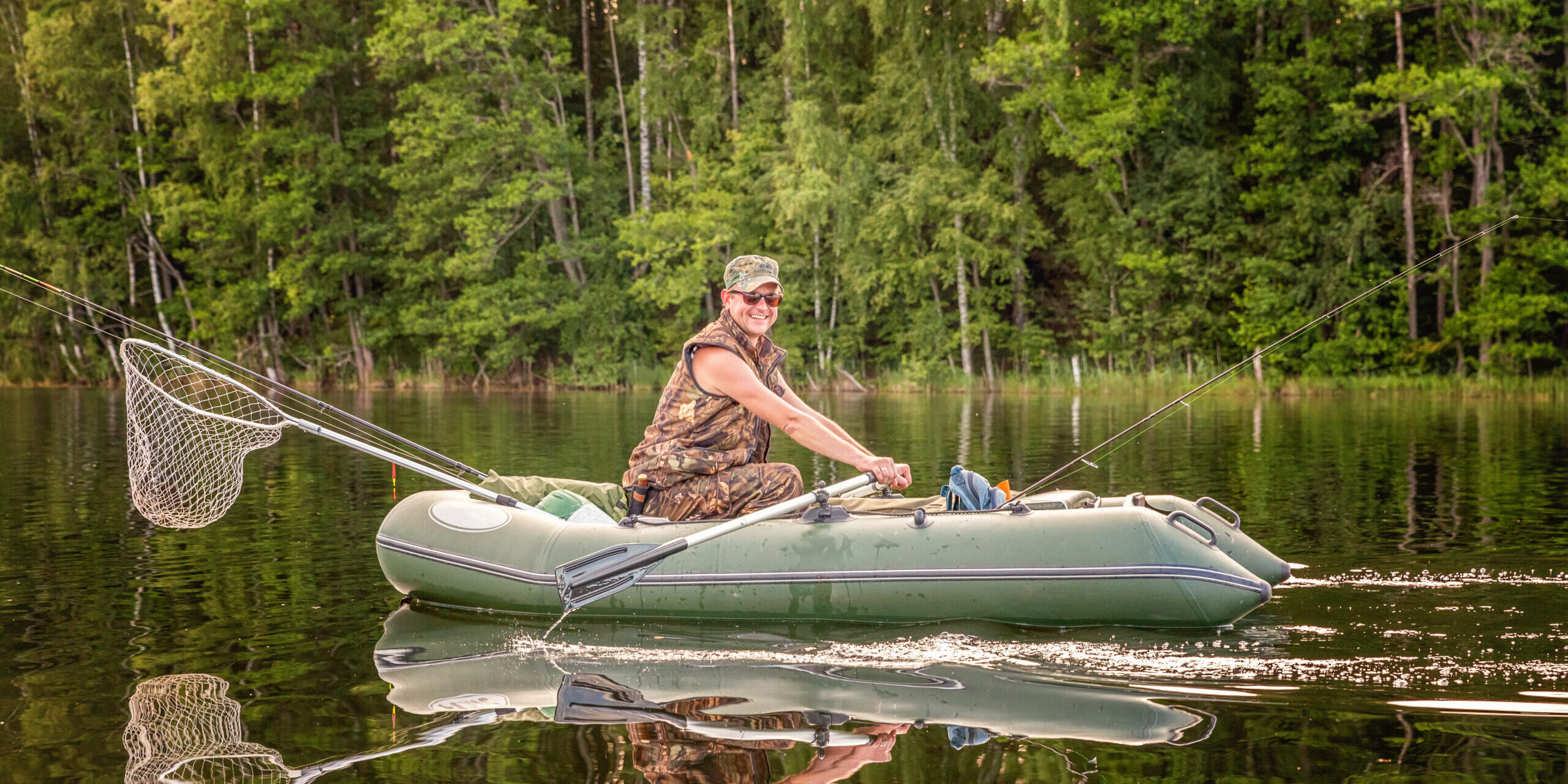visser in bellyboat