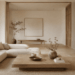 Japandi woonstijl in woonkamer