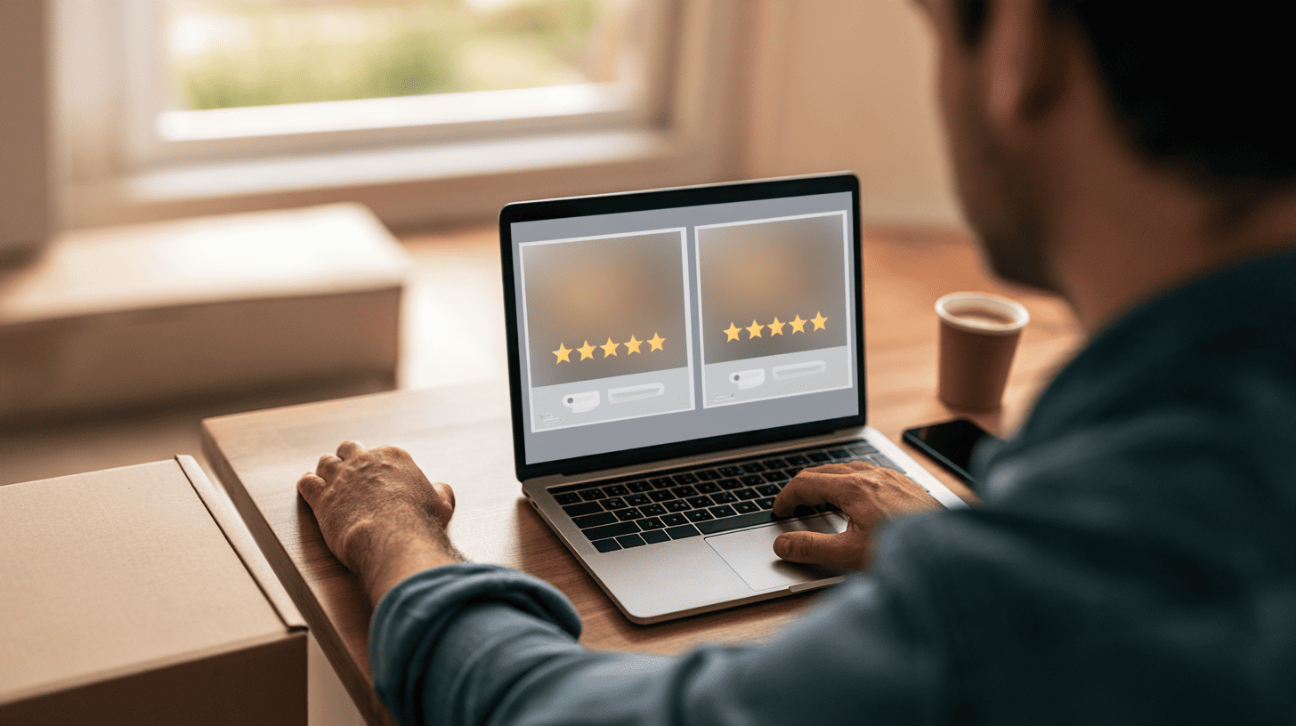 productreviews vergelijken op de laptop