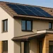 Modern duurzaam woongebouw met zonnepanelen en beng eisen