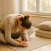 Vrouw in vlinderhouding toont betekenis yin yoga